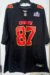 lot 1023 image: Nike On Field black Kansas City Chiefs Travis Kelce #87 Nike jersey