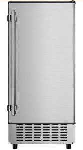 lot 9 image: WHITE Coolake 15 Commercial Under Counter Ice Maker, 80LBSDay Built-in Freestanding Cube Ice Machine, Self-Cleaning & Removable Filter, Stainless Steel Ice Machine with 30LBS Storage for Home Bar - Retail $500