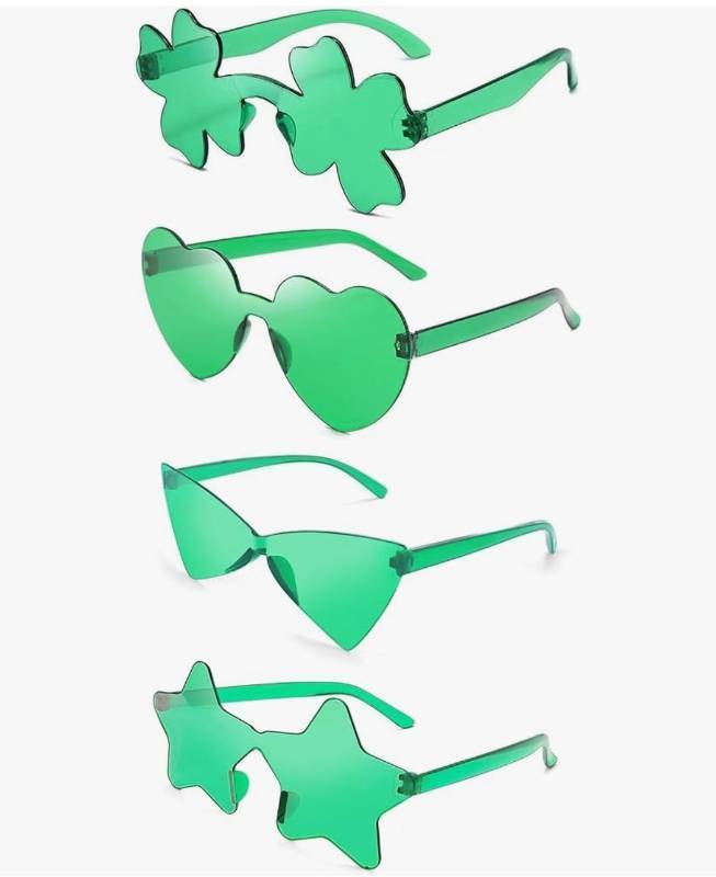 lot 38171 image: Shamrock Glasses St Patricks Day Accessories for Women St Patricks Day Glasses - Retail $8