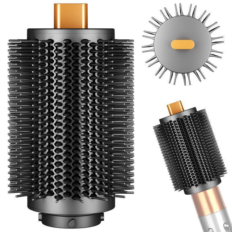 lot 55427 image: Large Round Volumizing Brush for Dyson Airwrap Attachments, 3-Inch Large Barrel Round Brush Attachment Compatible with Airwrap HS010508, Flexible Bristles for Volume Smooth Curling - Retail $36
