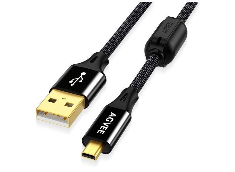 lot 37732 image: 2 Pack 4ft USB Mini 8 Pin Charger Transfer Cable for Nikon UC-E6E16E17E23 Camera Coolpix L22 B500 AW100 D750 D3300 D3200 S9500 S9300 S9100 S6800 S6200, Sony Cybershot W830 W800, Black - Retail $10