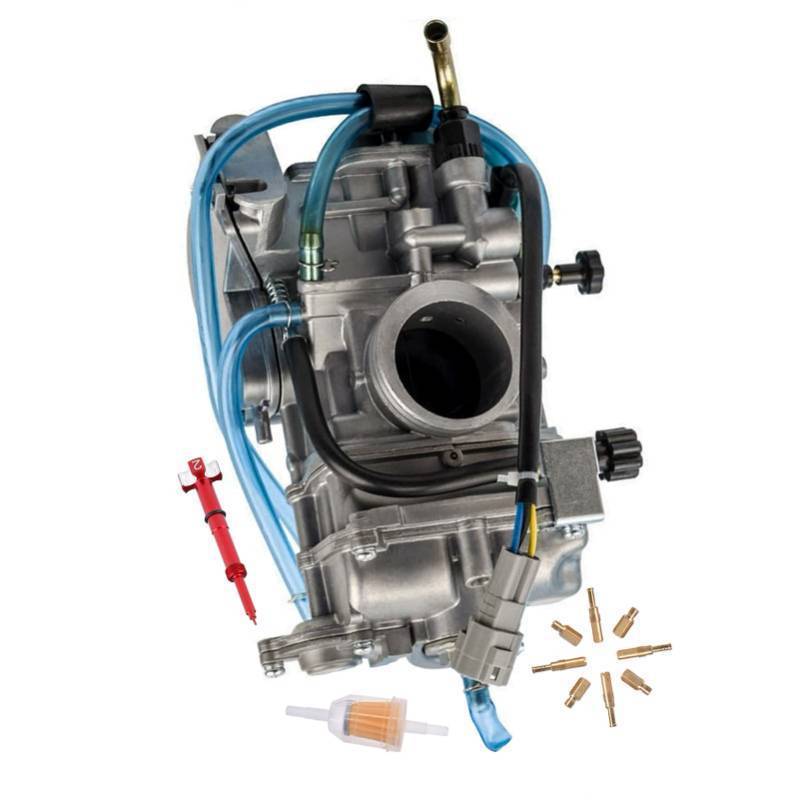 lot 46730 image: Carburetor for Honda CRF250R (2004 2005 2007), CRF250X (2004-2013) Carb with Air Fuel Mixture Screw (Red) - Retail $106