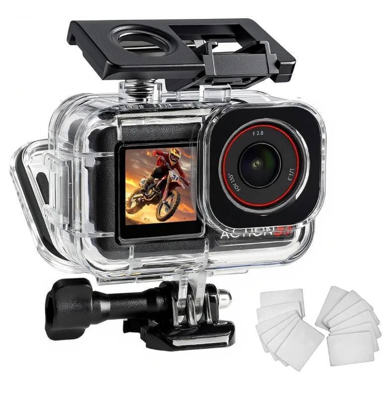 lot 16799 image: 196FT60M Waterproof Case Compatible for DJI Osmo Action 5 Pro Action 4 Action 3,Underwater Diving Protective Cover Cage Shell Accessories Invisible Dive Housing for Action 5 Pro43 Camera - Retail $15