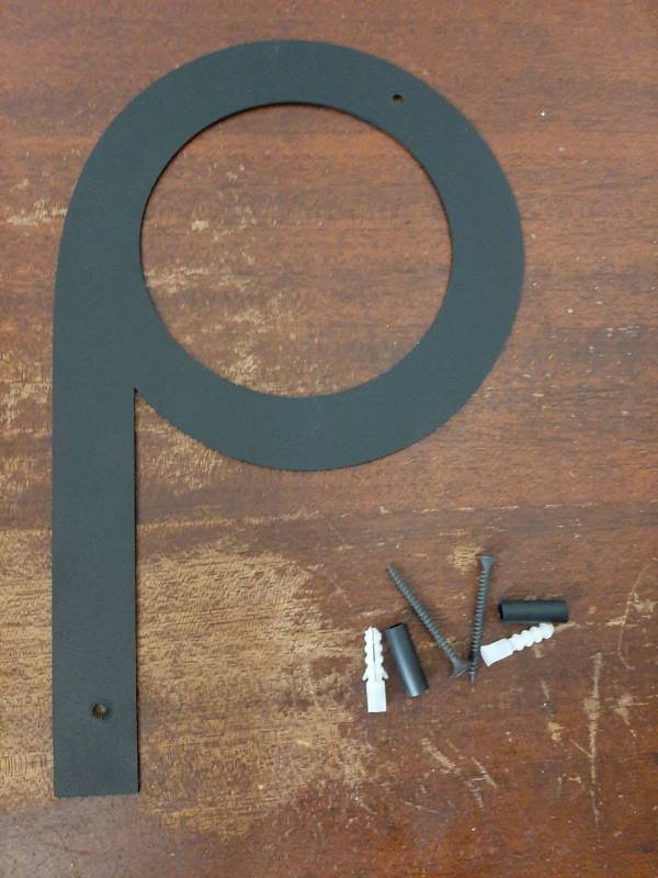 lot 16906 image: 12 Inch Modern Floating House Numbers for Outside  Large Metal House Numbers for Outdoors  Black Coated Rust-Proof Home Address NumbersPlaques  Metal Numbers - Retail $18