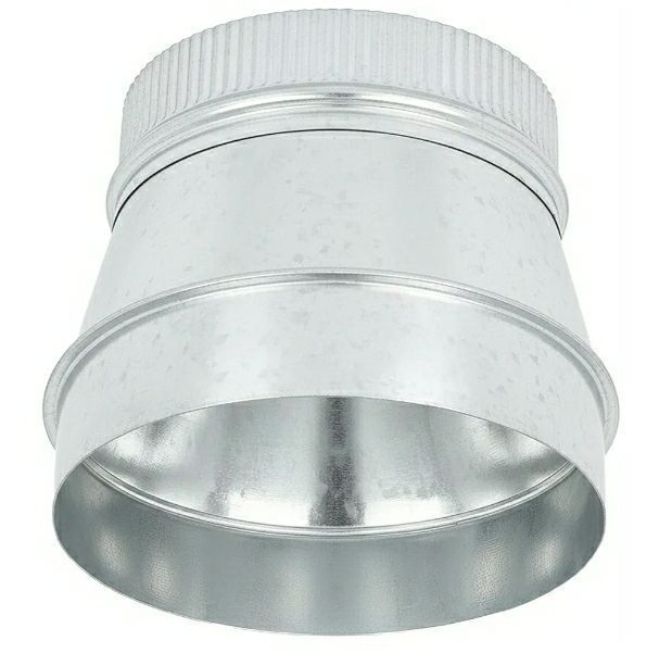 lot 58518 image: Duct Reducter Air Ducting Reducer Increaser Air Duct Adapter or Round Metal Pipe Reducer for Bathroom Kitchen Ventilation Systems - Retail $35