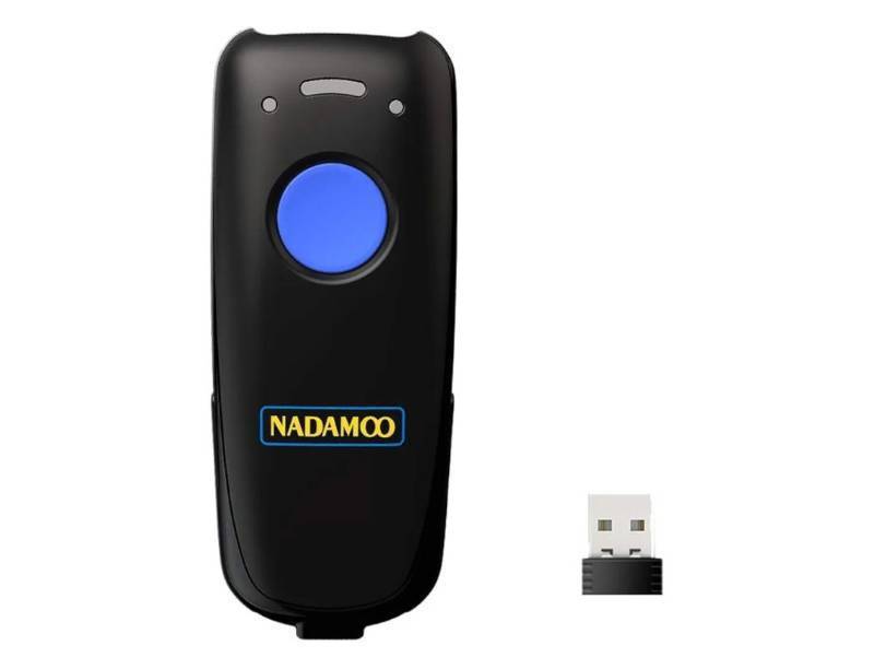 lot 46411 image: Wireless Barcode Scanner Compatible with Bluetooth Function, 2.4G Wireless & Wired 3-in-1 Bar Code Scanner Portable USB CCD Reader, Work with iPhone iPad Android Windows Mac OS-Dark Blue - Retail $50