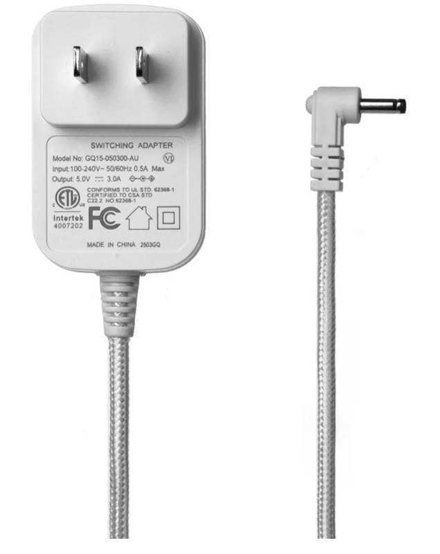 lot 46437 image: AC Adapter Power Supply 5V 3A for Aura AF900 AF700 AF600 Digital Photo Frame SR-A30503000U2 (White) - Retail $19