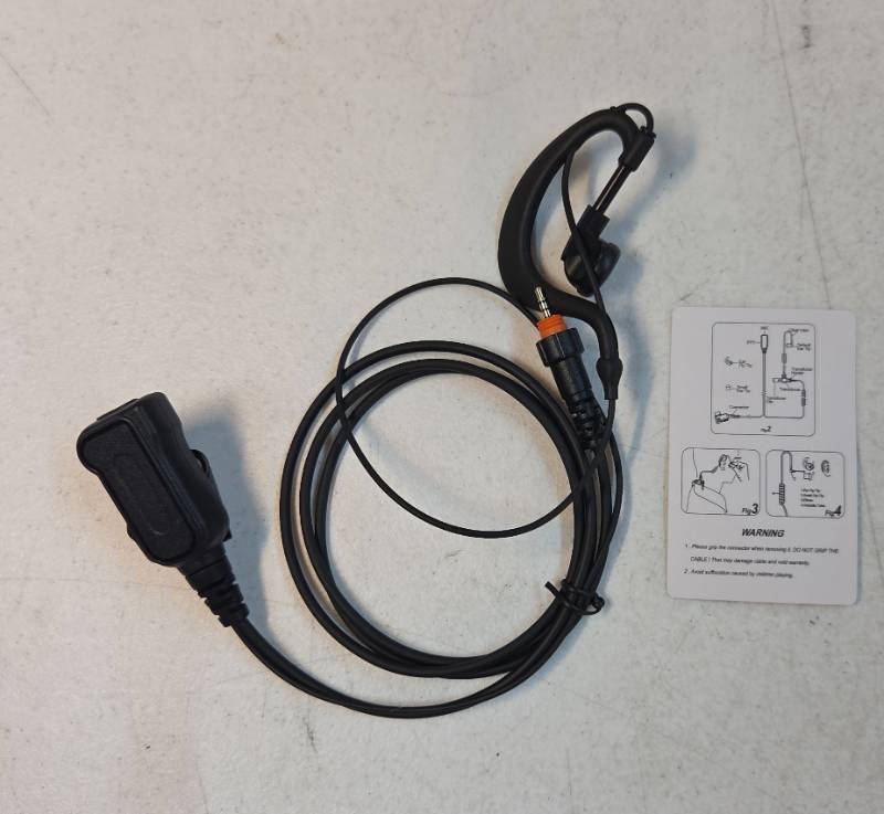 lot 46516 image: Walkie Talkie Ear Surveillance Headset Headphone with Mic Earphone - Retail $19