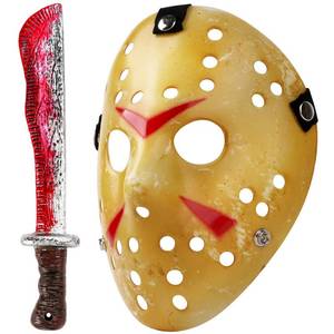 lot 46862 image: Cosplay Mask Machete Costume Halloween Horror Yellow 1 - Retail $18