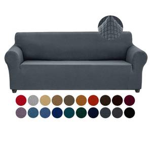 lot 46871 image: Stretch Couch Cover Slipcovers, 1-Piece Sofa Covers for 3 Cushion Couch Spandex Jacquard Washable Furniture Protector Cover for Living Room,Kids,Pets(Sofa,Gray) - Retail $36