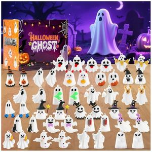 lot 46882 image: Ghost Figures 48 Pcs - Halloween Party Favors, 1.6 Mini Ghost Figures for Dollhouse Decor, Trick or Treat Gift for Kids Gifts for Boys, Girls, Teens - Retail $20