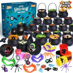 lot 46888 image: Halloween Party Favors, 60 Pack Prefilled Witch Cauldrons - Retail $32