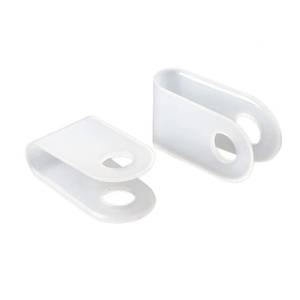lot 46931 image: 200Pcs White Nylon U-Type Cable Clamps, 18 Inch Wire Organizer - Retail $9