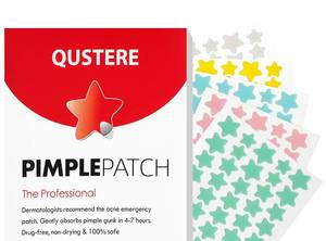 lot 46934 image: Pimple Patches for Face, Hydrocolloid Acne Patches, Cute Star Zit Covers, Colorful Spot Stickers with Tea Tree, Salicylic Acid & Cica Oil 3 Sizes (10mm, 12mm & 14mm) 200 Count - Retail $8