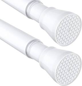 lot 46943 image: 2 Pack Tension Curtain Rod for Windows 30 to 64 In, White - Retail $42