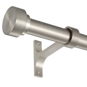 lot 46962 image: Short Curtain Rod 12-20 Inch Telescoping Side Curtain Rods, 1Inch Pole Adjustable Metal Drapery Rod, Matte Nickel - Retail $22