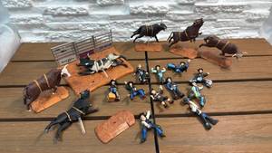 lot 12 image: PBR Rodeo Collection - Bull Riders Figurines Bases Accessories Lot