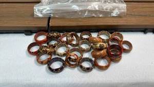 lot 13 image: Lot of 25 Decorative Rings - Assorted Sizes and Colors