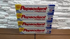 lot 37 image: Pepsodent Complete Care Original Flavor Anticavity Fluoride Toothpaste 5.5 oz Lot of 4