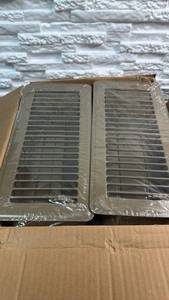 lot 59 image: Floor Register Vent Grilles with Louvers approx 5.5x11.5 in - Lot of 6