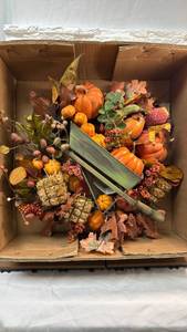 lot 69 image: Valerie Fall Floral 19 Diameter Wreath Arrangement, still in original box