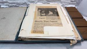 lot 100 image: 3-Ring Binder w Newspaper Clippings from the Early 1970s