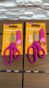 lot 152 image: Fiskars 5 in. Kids Scissors Blunt Tip Safety-Edge Blades Ages 4 Lot of 2