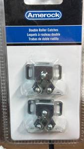 lot 194 image: Amerock Double Roller Catches Zinc 2PK143 - Lot of 3 (Fasteners Missing from One)