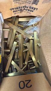 lot 223 image: 19 Cabinet Hardware Pulls (Brass and Steel)