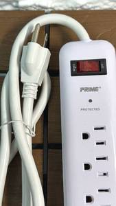 lot 233 image: Prime 6-Outlet Power Strip with Reset Protection