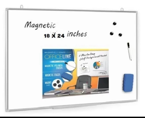 lot 239 image: Magnetic Whiteboard (18 x 24 inches) with Accessories