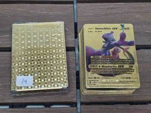 lot 14 image: 55 Piece Gold Foil Card Pokemon Trading Card Lot