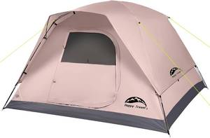lot 20510 image: Happy Travel 4-Person Dome Tent with Rainfly, Waterproof, Easy Setup