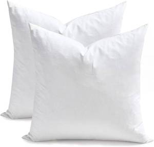 lot 20511 image: TOPGREEN Organic Feather Down Pillow Inserts 14x14 (Pack of 2), White