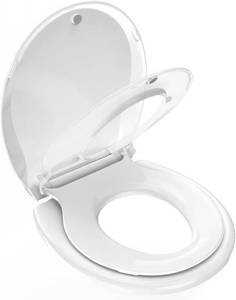 lot 20515 image: Toilet Seat with Toddler Seat 2-in-1 Soft Close Quiet Easy to Install White