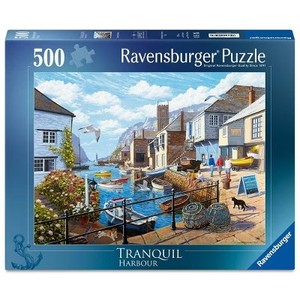lot 20518 image: Ravensburger Tranquil Harbour Jigsaw Puzzle - 500pc, Travel Theme