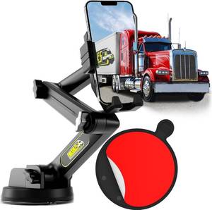 lot 20520 image: Truck Cell Phone Mount - Heavy-Duty Suction Cup, iPhoneSamsung Holder