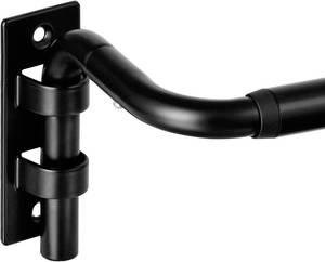 lot 20527 image: ENJOYBASICS 30-144 Curtain Rod, Wrap Around, Black  Blackout, Adjustable