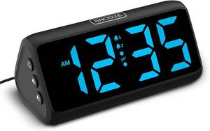 lot 20534 image: Digital Alarm Clock for Bedrooms with Dual Alarms Loud Large Digits Snooze