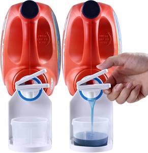 lot 20538 image: 2 Pack Laundry Detergent Dispenser Cup Holder & Nozzle Switch, Drip Catcher