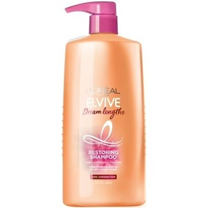lot 20548 image: LOreal Paris Elvive Dream Lengths Restoring Shampoo, Pump, 28 fl oz 2pack