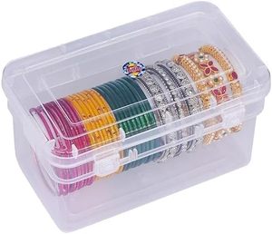 lot 20557 image: Mix Magic Mart Plastic Adjustable 1-Rod Bangle Box Organizer for Bangles