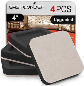 lot 20561 image: Felt Furniture Sliders for Hardwood Floors, 4 pcs, 4 with Groove Design