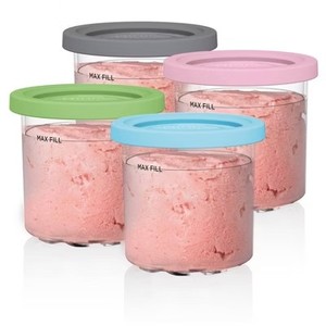 lot 20602 image: Ninja CREAMi Pints and Lids - 4 Pack - XSKPLD4BCD
