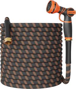 lot 20606 image: Giraffe Tools 100ft Garden Hose 12, 600 PSI, 9-Function Nozzle