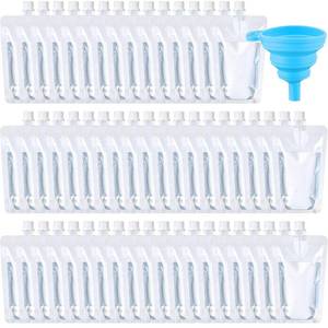 lot 20613 image: Patelai 300Pcs Plastic Liquid Pouches, Juice Bags with Silicone Funnel