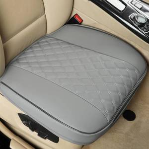 lot 20624 image: Black Panther 1 Pair PU Front Car Seat Covers, Anti-Slip, Light Gray