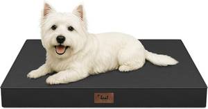 lot 20631 image: Waterproof Orthopedic Dog Crate Bed for Small Dogs & Cats, Egg Crate Foam