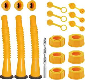 lot 20641 image: Gas Can Spout Replacement Kit (3 Yellow Kits) for 12510 gal cans