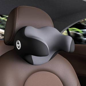 lot 20663 image: Really Useful Car Headrest Pillow with Adjustable Strap, Memory Foam, Gray